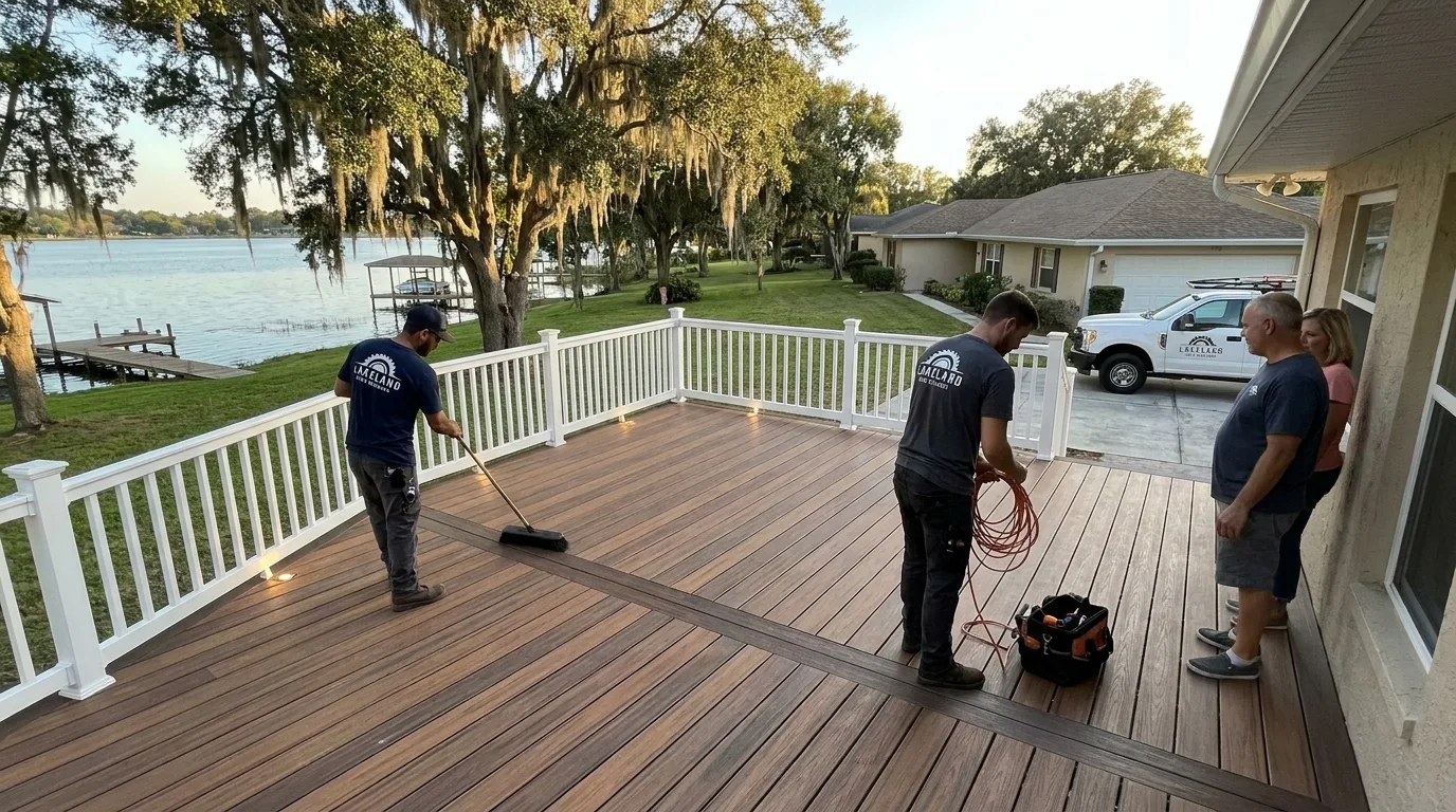 Custom composite deck built in Lakeland Florida